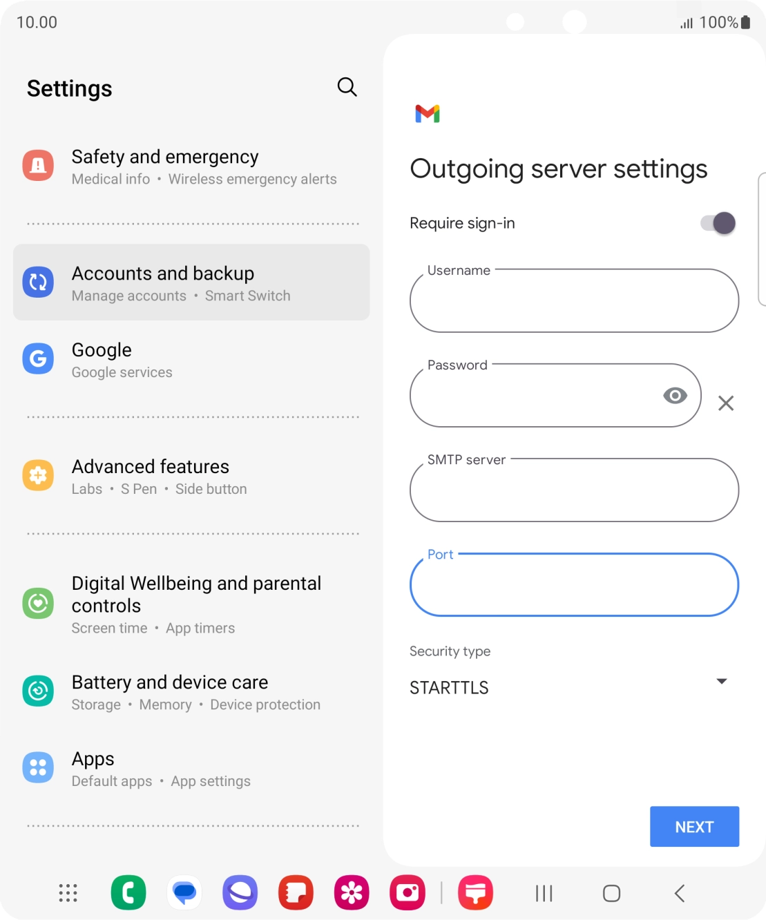 Press the drop down list below 'Security type'. Press the drop down list below 'Security type'.