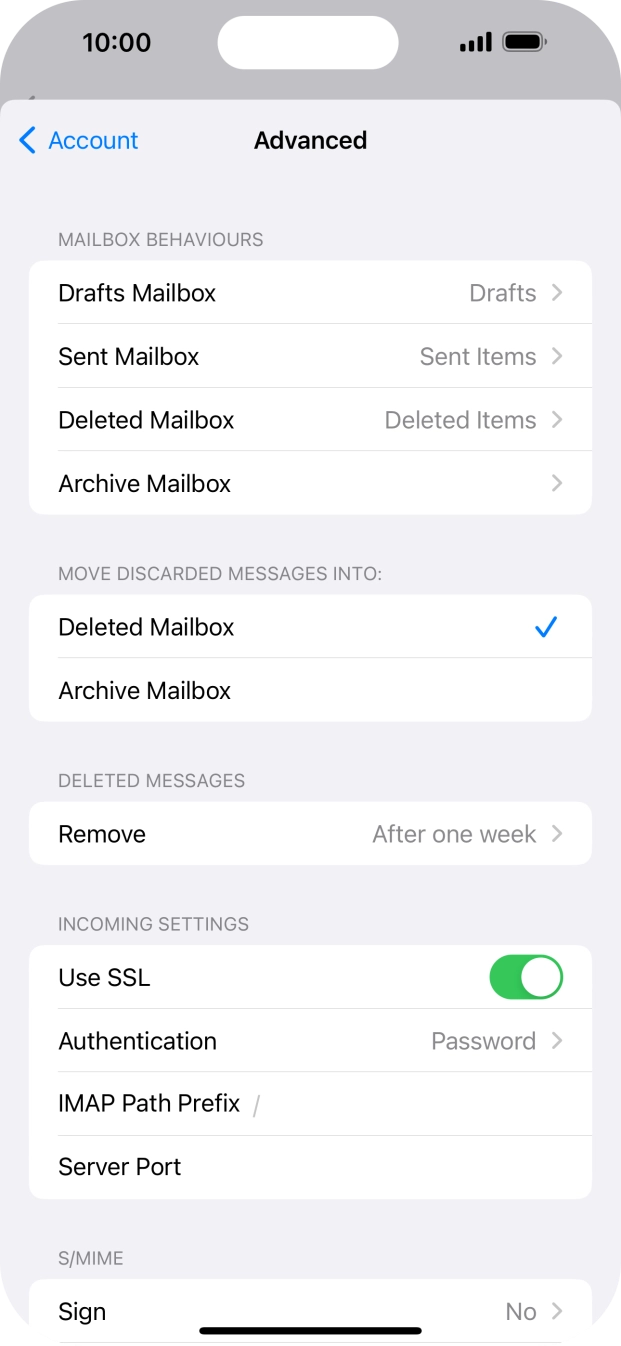 Press the indicator next to 'Use SSL' to turn off the function. Press the indicator next to 'Use SSL' to turn off the function.