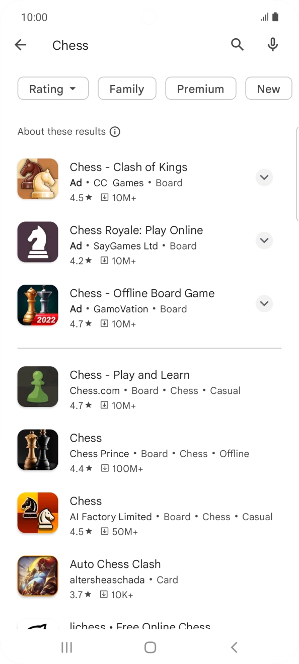 Press the required app.