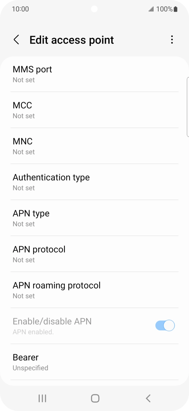 Press MMS port. Press MMS port.