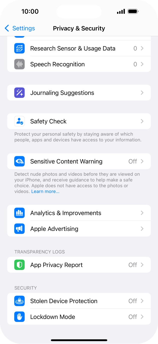 Press App Privacy Report.