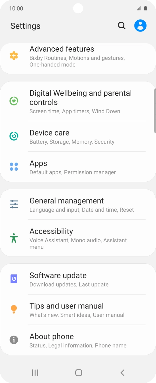 Press Software update. Press Software update.