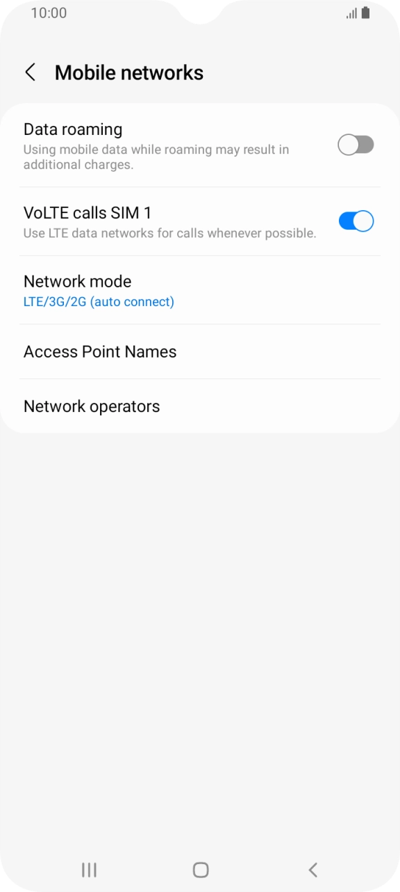 Press Access Point Names.