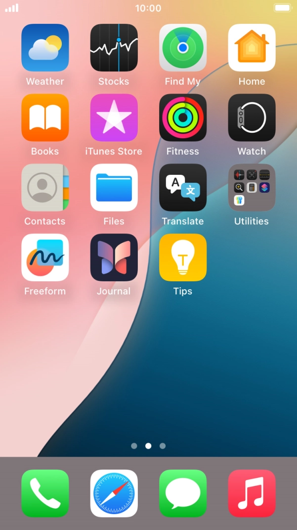 Press and hold anywhere on the home screen.