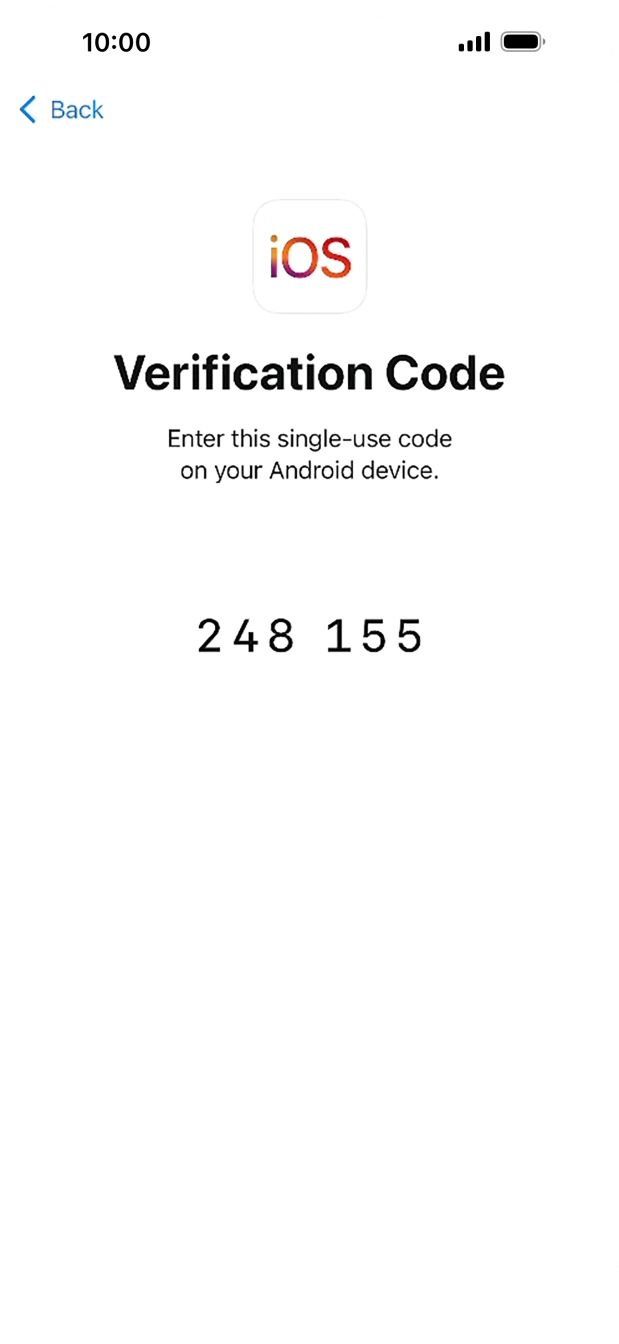 Follow the instructions on the screen and in the 'Move to iOS' app to transfer the content from the Android phone to your phone and set up your phone and prepare it for use.