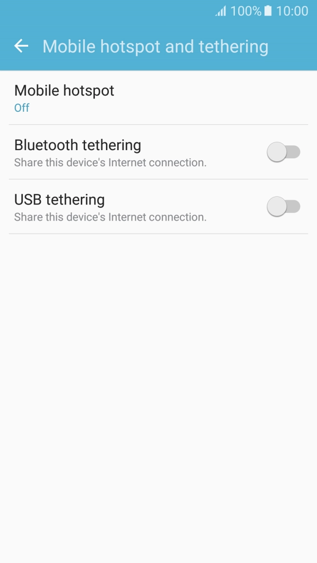 Press Mobile hotspot.