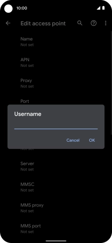 Key in o2wap and press OK.