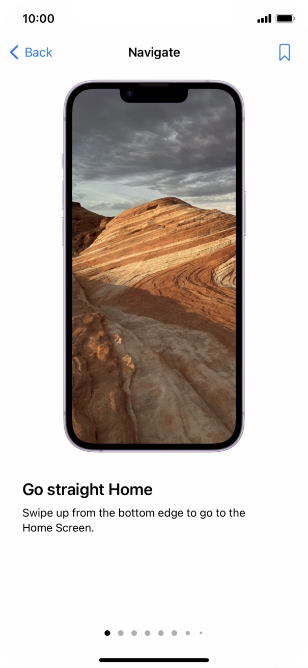Slide your finger upwards starting from the bottom of the screen to return to the home screen. Slide your finger upwards starting from the bottom of the screen to return to the home screen.