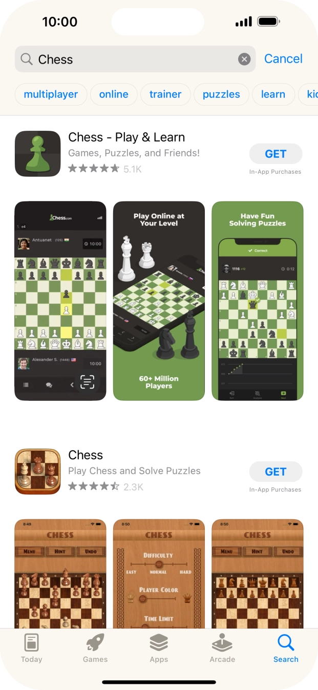 Press the required app. Press the required app.