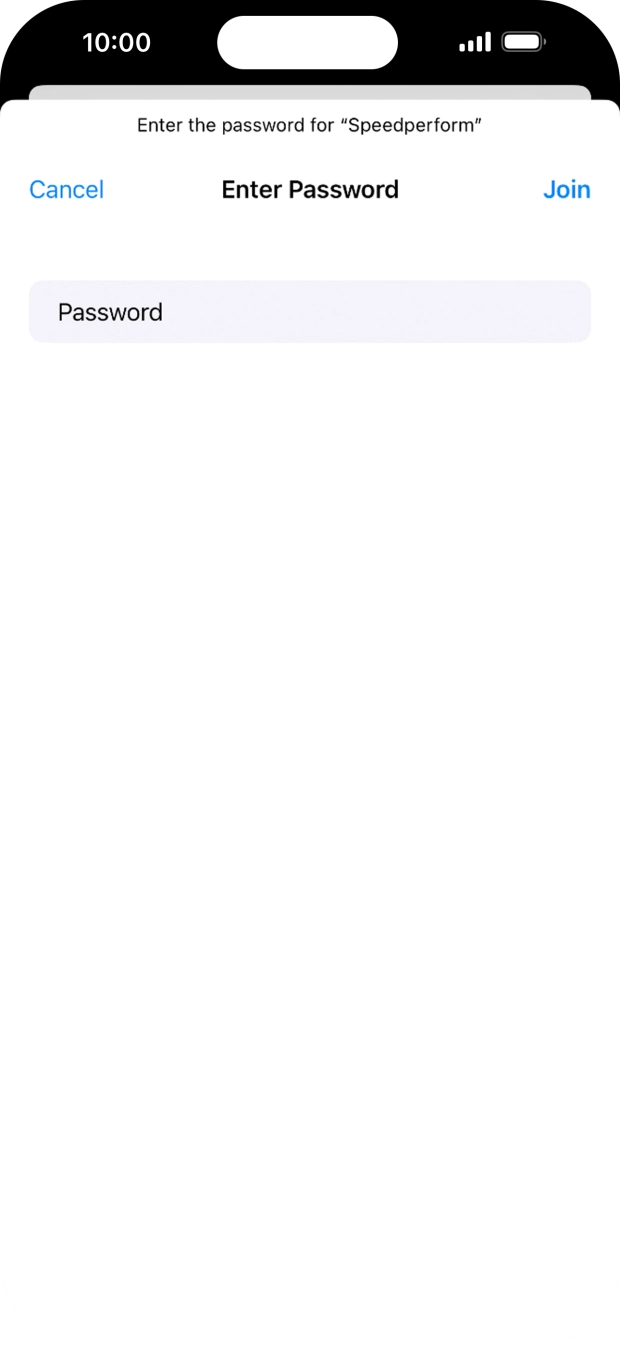 Key in the password for the WiFi network and press Join. Key in the password for the WiFi network and press Join.