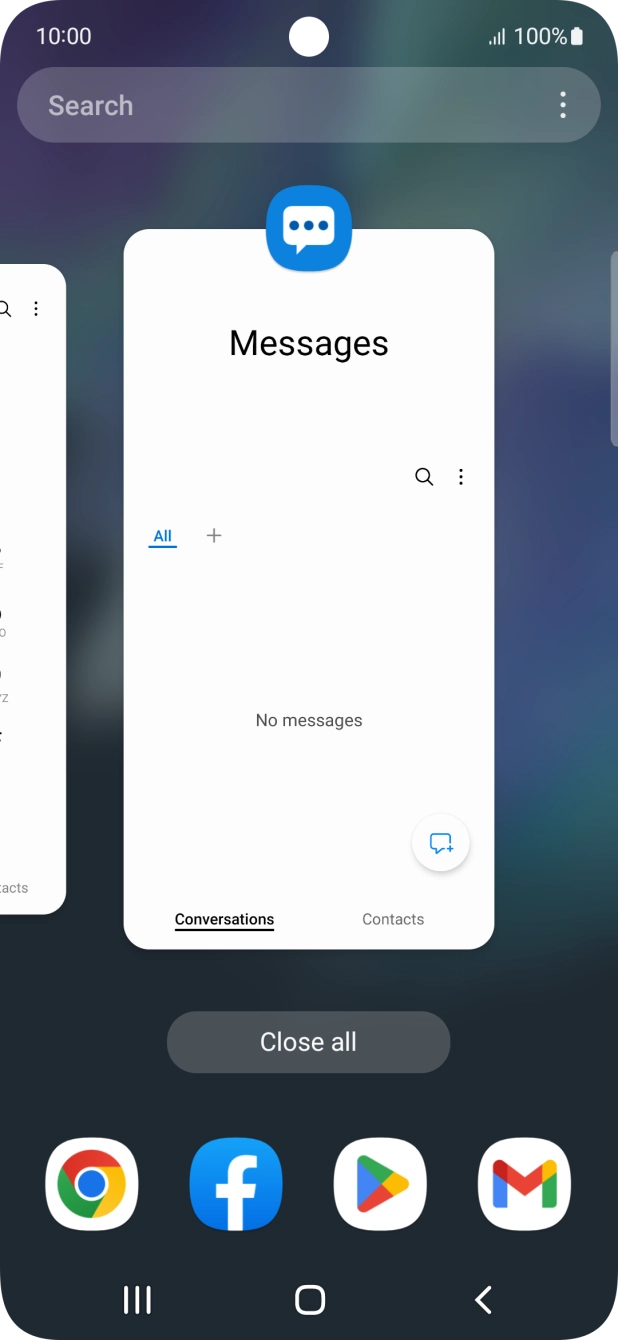 To end one running application, slide your finger upwards on the required application. To end one running application, slide your finger upwards on the required application.