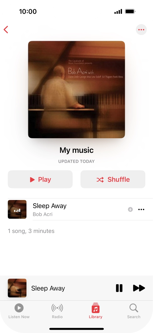 Press the song title.