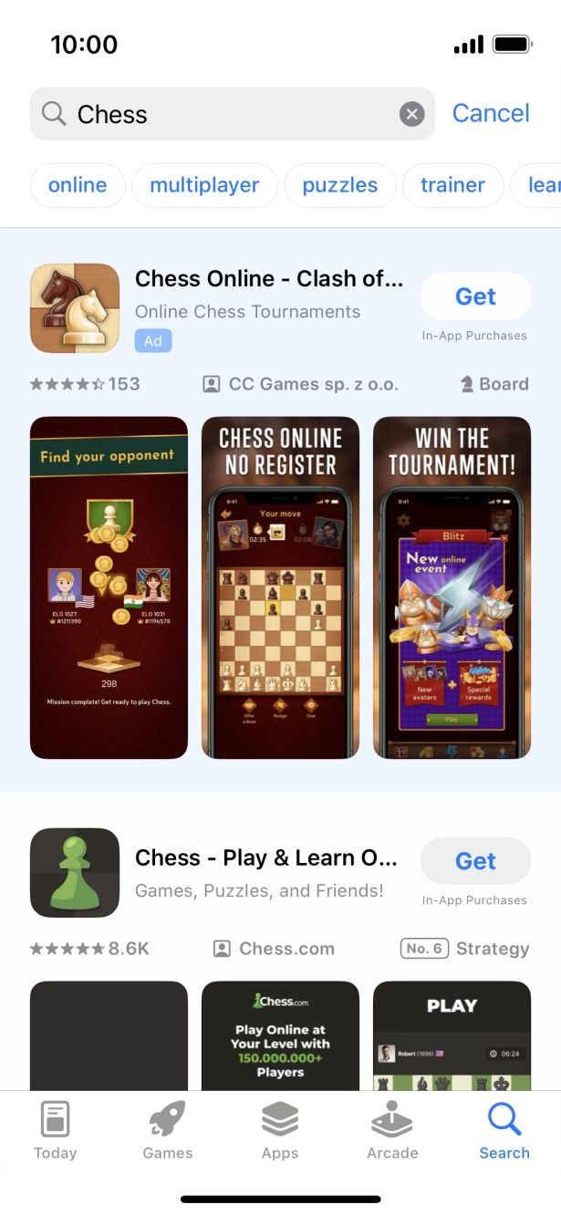 Press the required app.