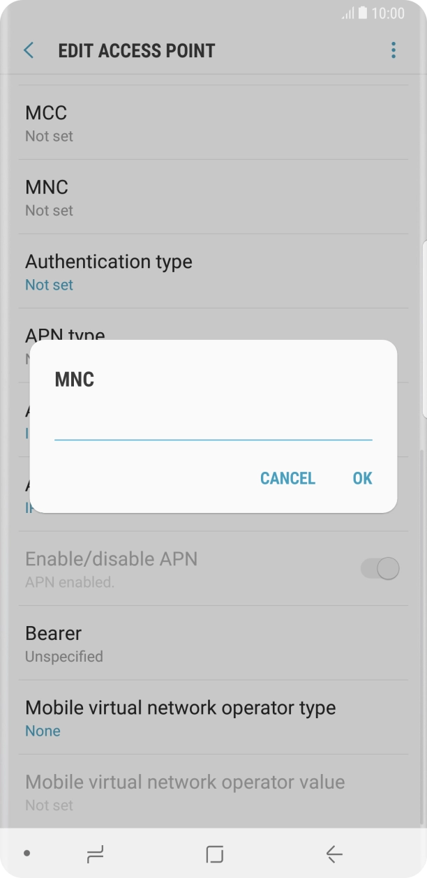 Key in 10 and press OK. Key in 10 and press OK.