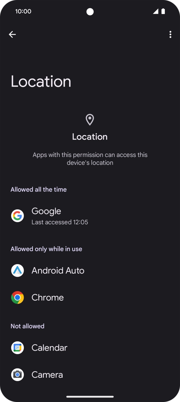 Press the required app. Press the required app.