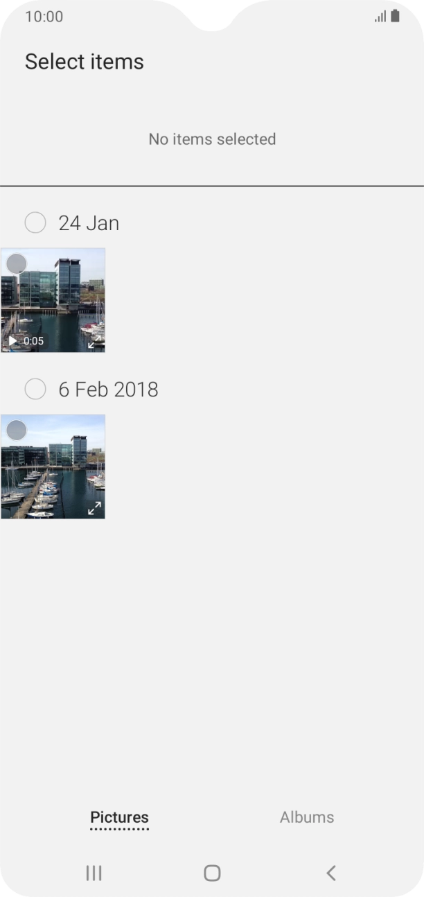 Press the required picture. Press the required picture.