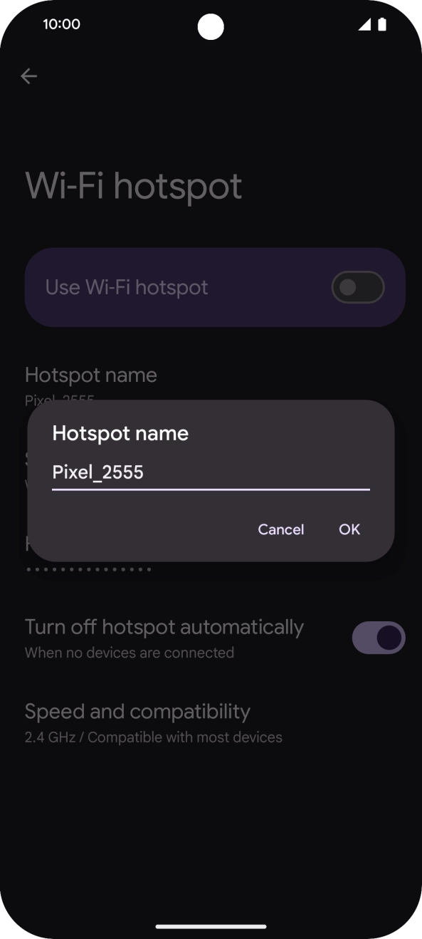 Key in the required WiFi hotspot name and press OK. Key in the required WiFi hotspot name and press OK.
