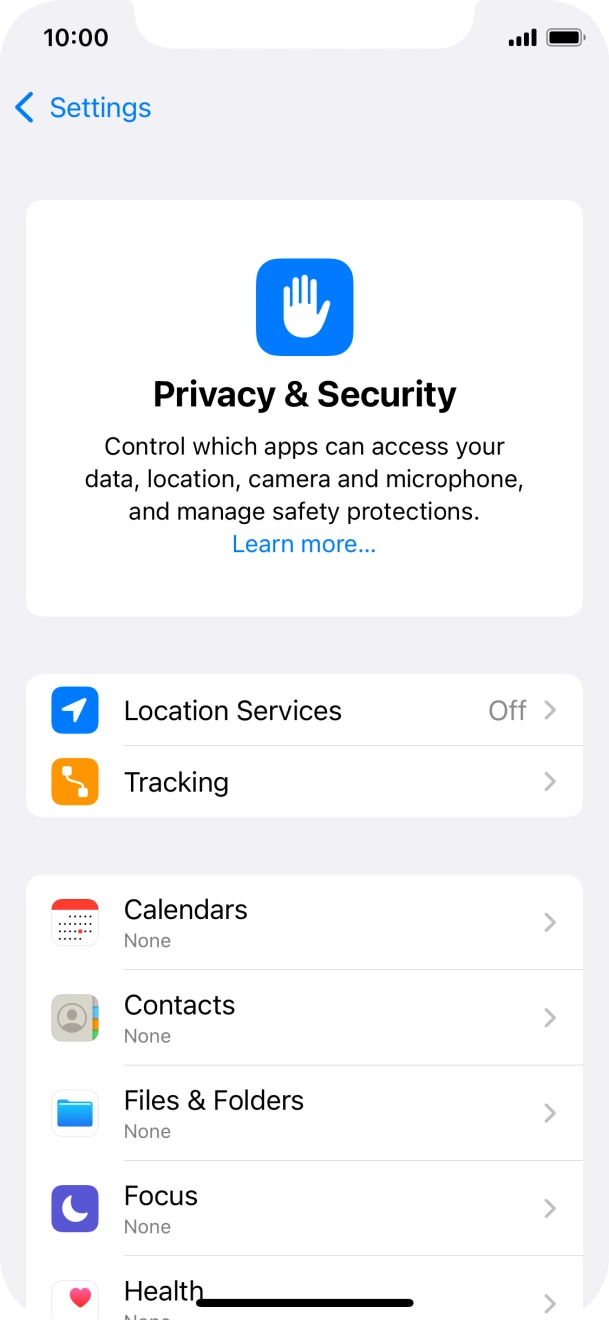 Press Location Services. Press Location Services.