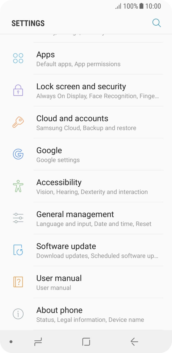 Press Cloud and accounts.