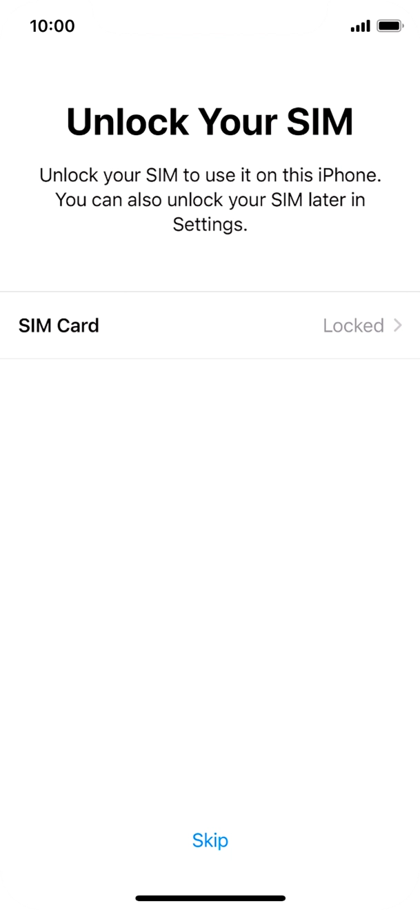 Press SIM Card.