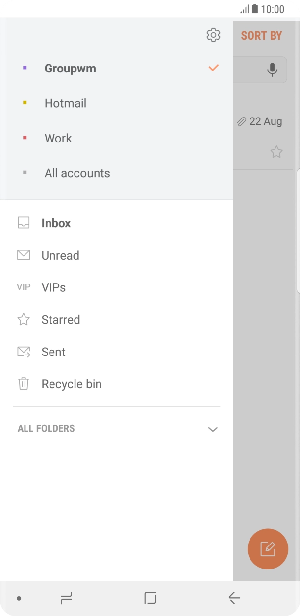 Press the settings icon. Press the settings icon.