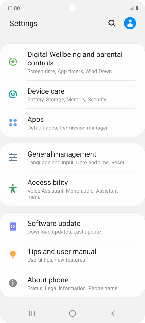 Press Software update.