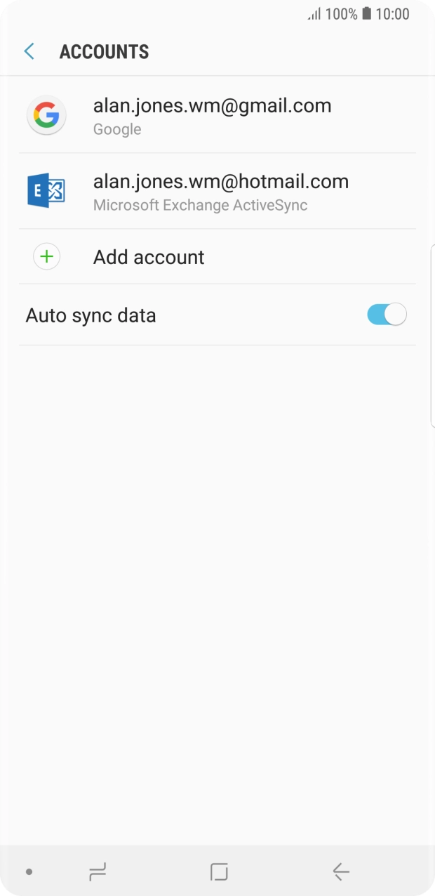 If this screen is displayed, you email account has been recognised and set up automatically. Follow the instructions on the screen to key in more information and finish setting up your phone. If this screen is displayed, you email account has been recognised and set up automatically. Follow the instructions on the screen to key in more information and finish setting up your phone.