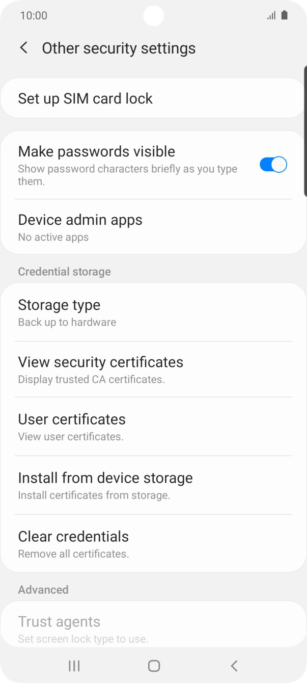 Press Set up SIM card lock.