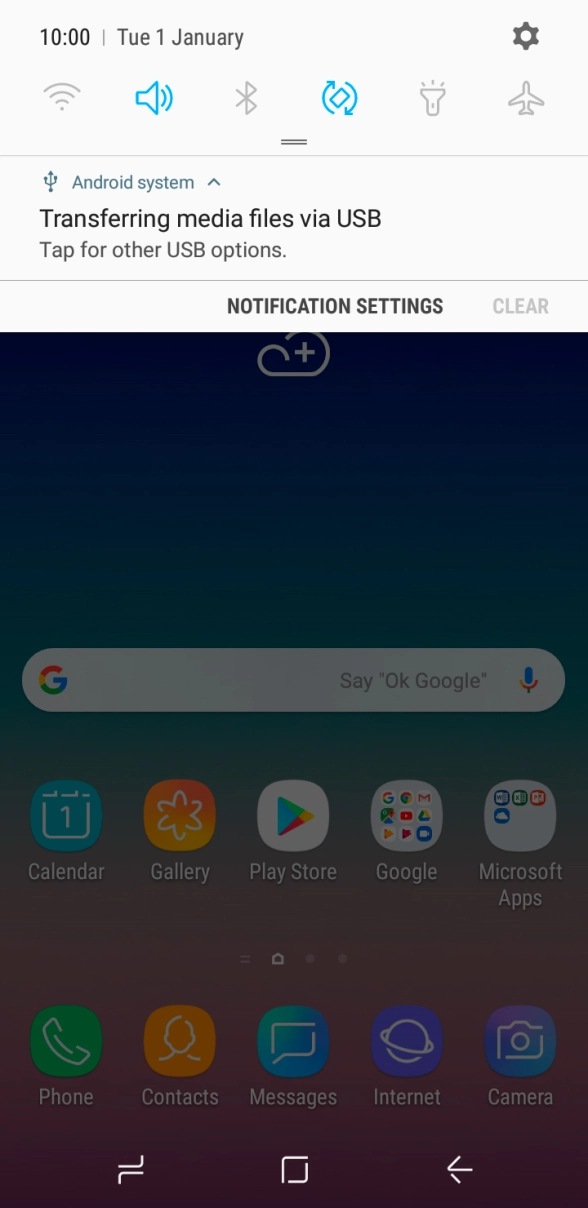 Press Tap for other USB options.. Press Tap for other USB options..