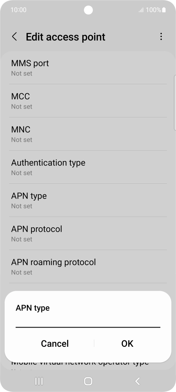 Key in default and press OK. Key in default and press OK.