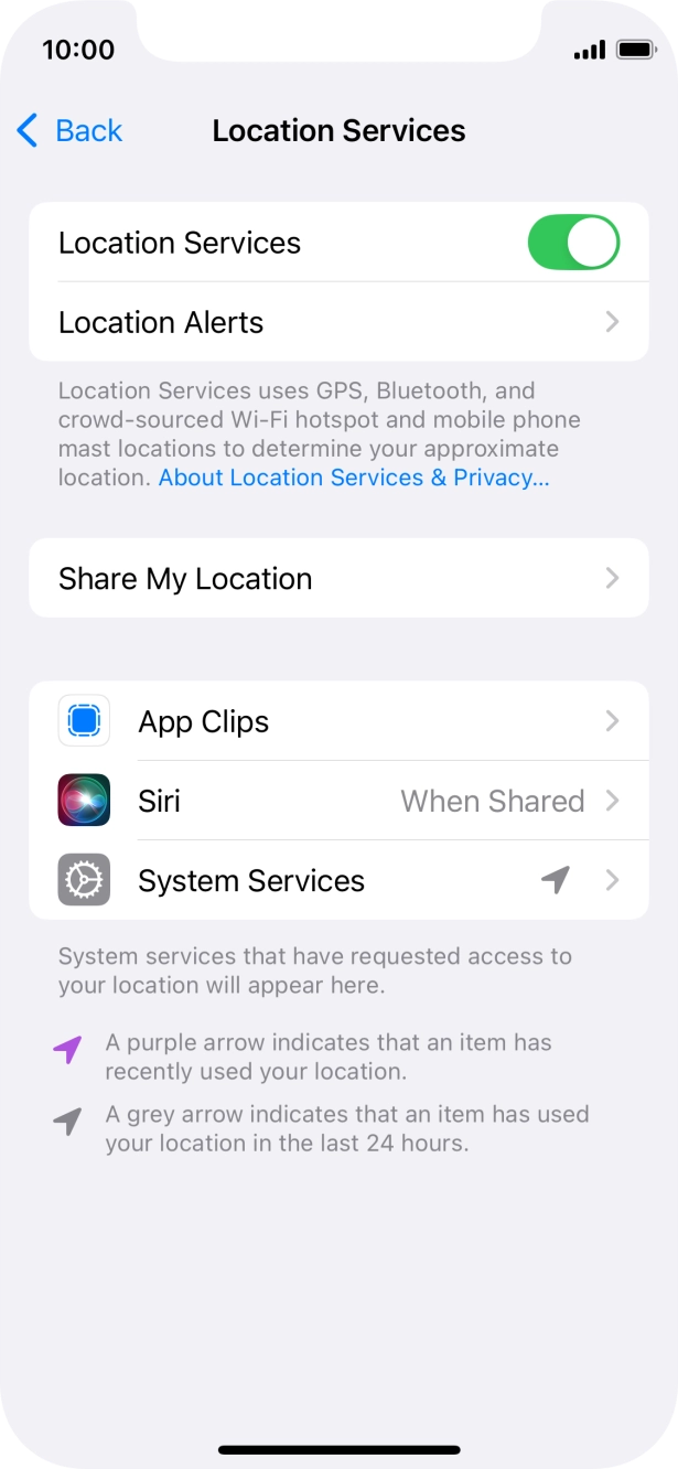 Press the required app.