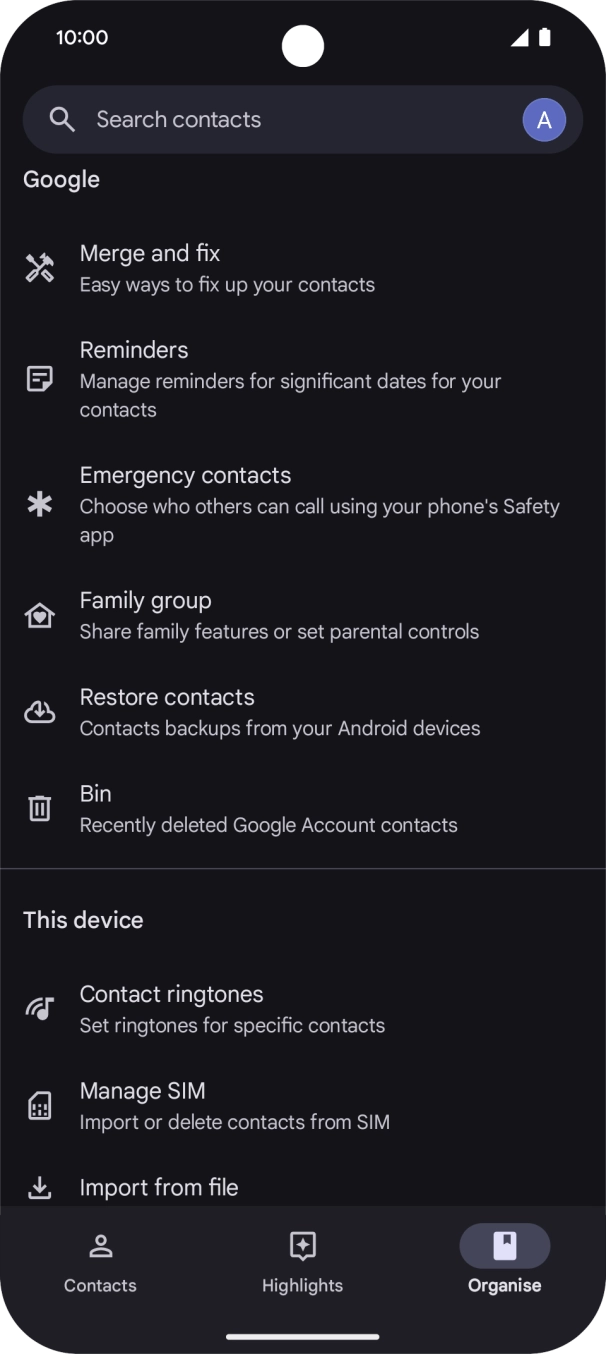 Press Manage SIM. Press Manage SIM.