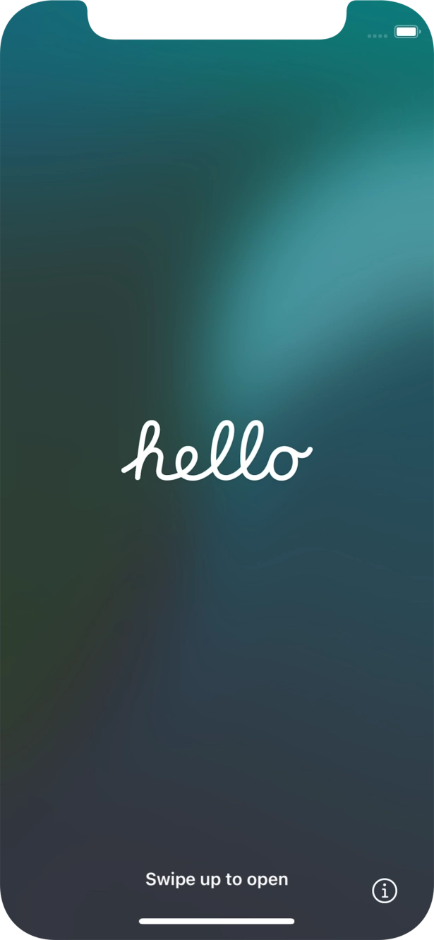 Slide your finger upwards starting from the bottom of the screen.