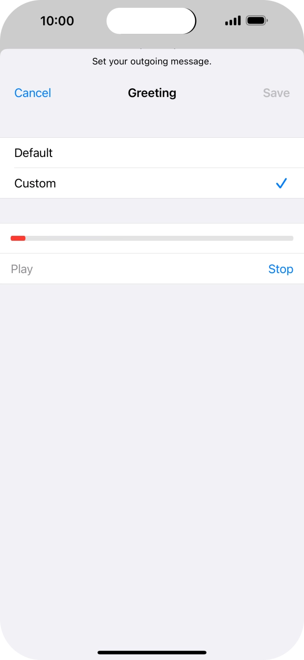 Press Stop to stop recording.