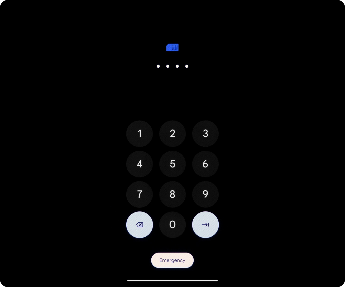 Key in your SIM PIN and press arrow right. The default SIM PIN is 0000. Key in your SIM PIN and press arrow right. The default SIM PIN is 0000.