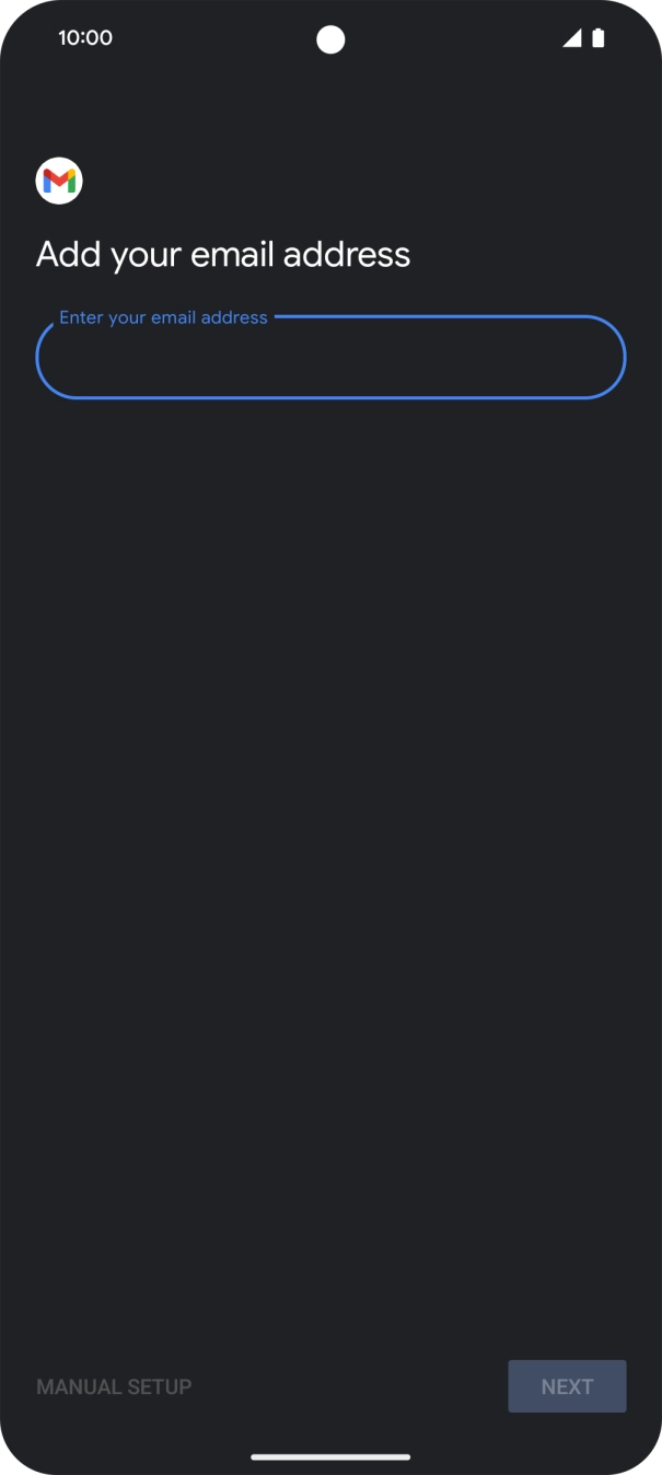 Press the field below 'Enter your email address' and key in your email address. Press the field below 'Enter your email address' and key in your email address.