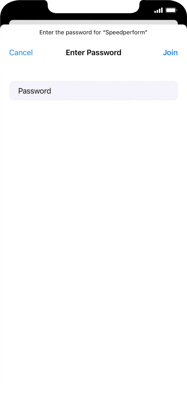 Key in the password for the WiFi network and press Join. Key in the password for the WiFi network and press Join.