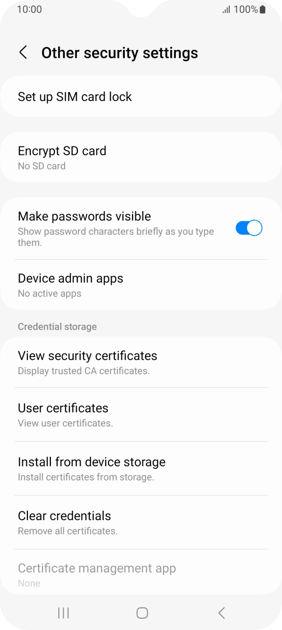 Press Set up SIM card lock.