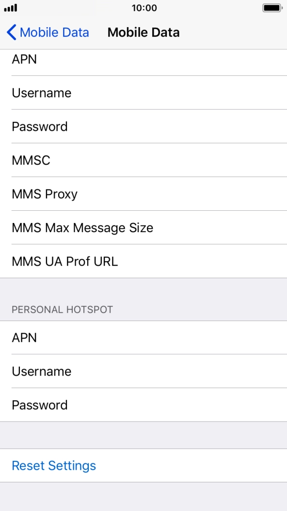 Press MMS Proxy and key in 82.132.254.1:8080.