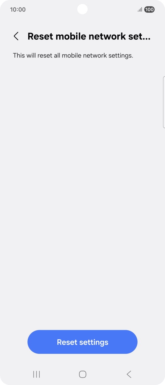 Press Reset settings.