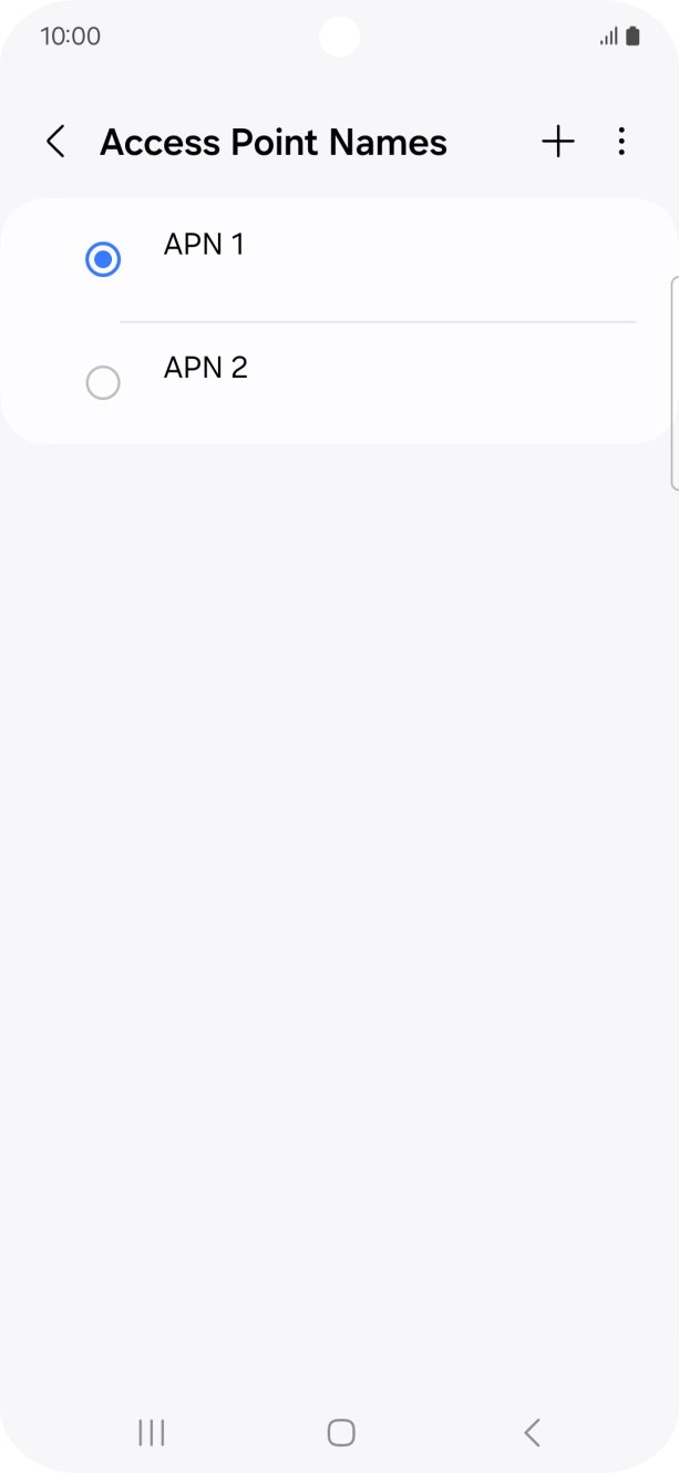 Press the field next to the data connection to activate it. Press the field next to the data connection to activate it.