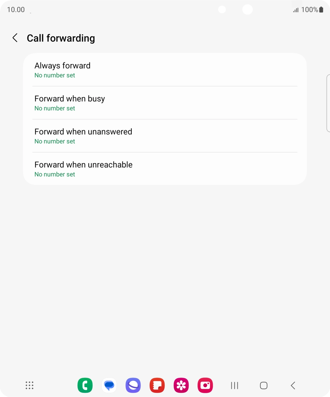 Press the required divert type. Press the required divert type.