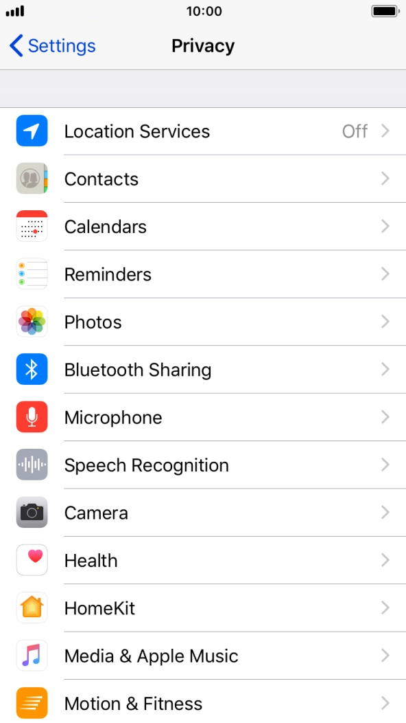 Press Location Services. Press Location Services.