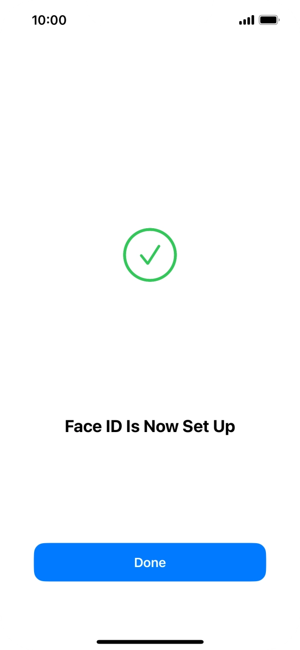 Press Done. If you haven't previously selected a lock code, key in a code of your own choice twice.