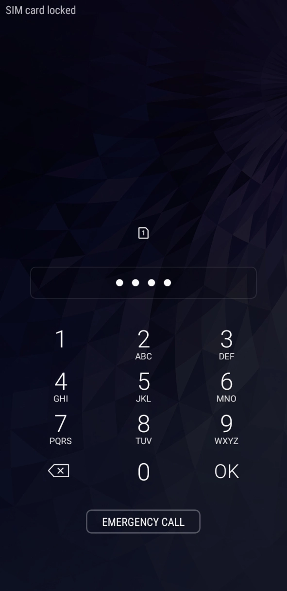 Key in your SIM PIN and press OK. The default SIM PIN is 0000.