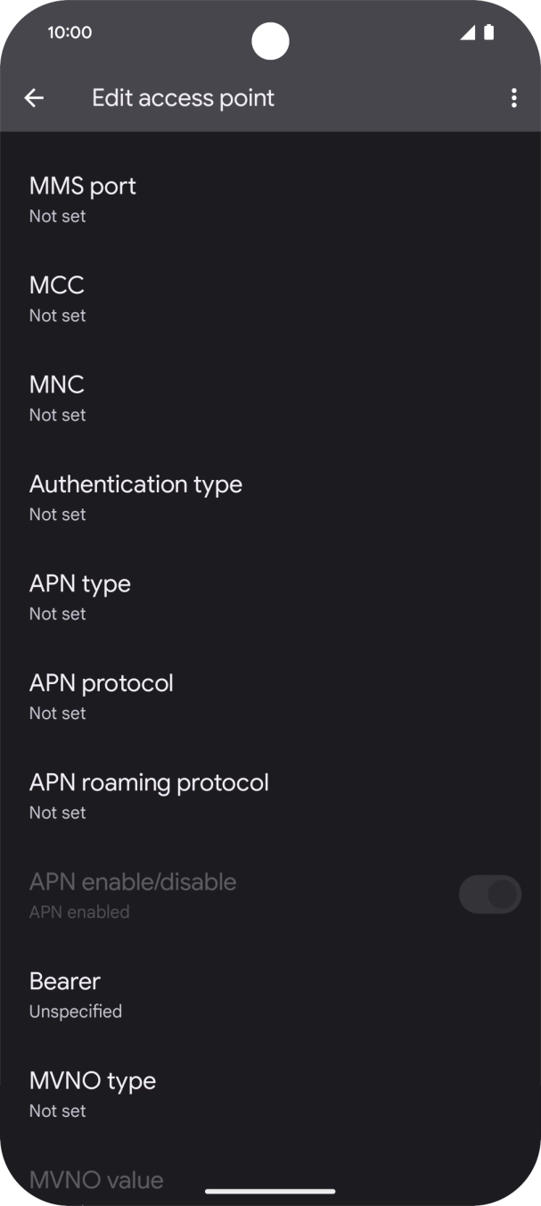 Press MMS port. Press MMS port.