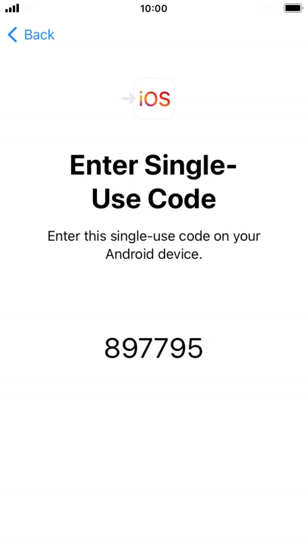 Follow the instructions on the screen and in the 'Move to iOS' app to transfer the content from the Android phone to your phone and set up your phone and prepare it for use.