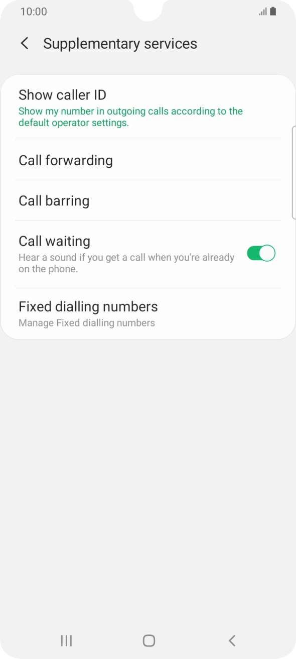 Press Call forwarding.