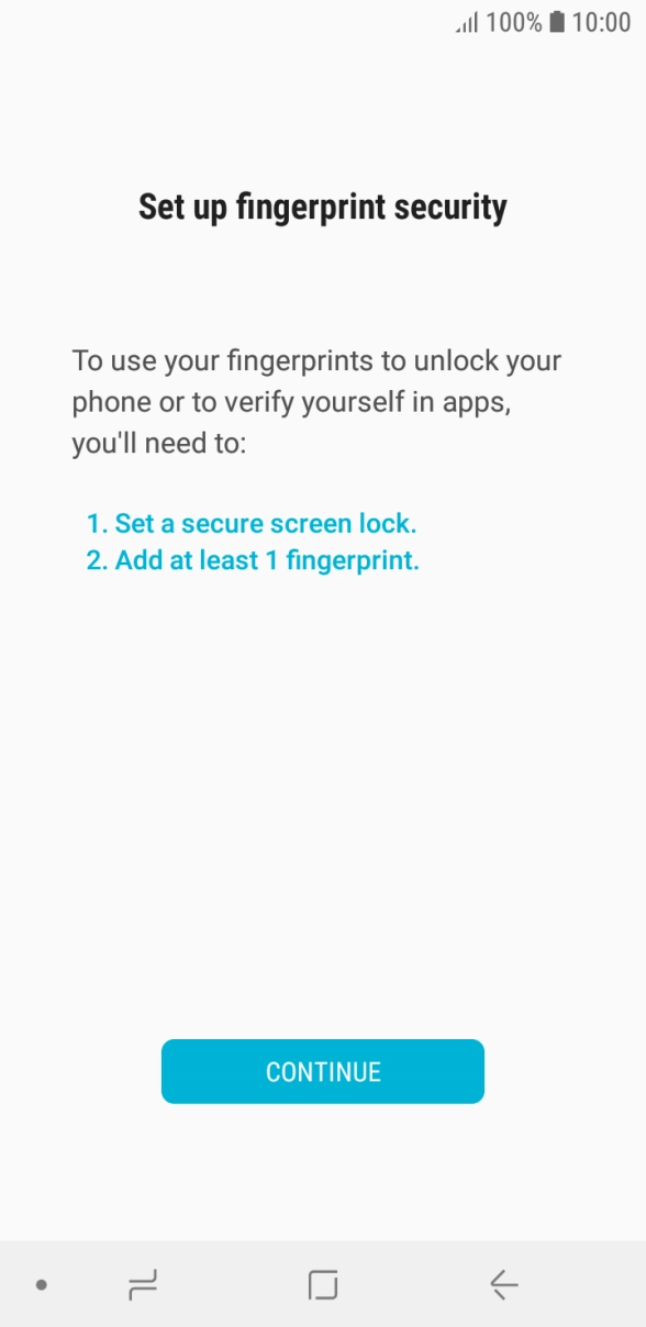 Press CONTINUE. Press CONTINUE.