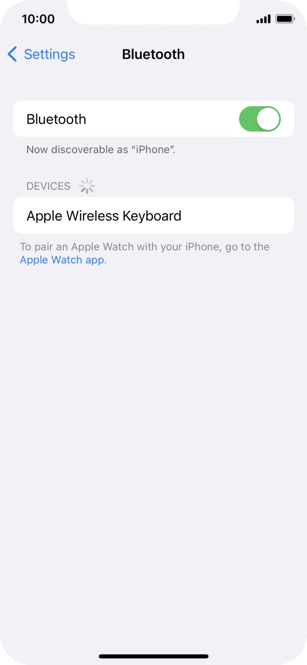 Press the required Bluetooth device and follow the instructions on the screen to pair the device with your phone.
